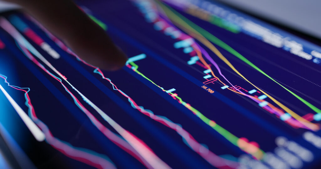 EHR data analytics and audit trail metrics displayed on a digital tablet for healthcare compliance