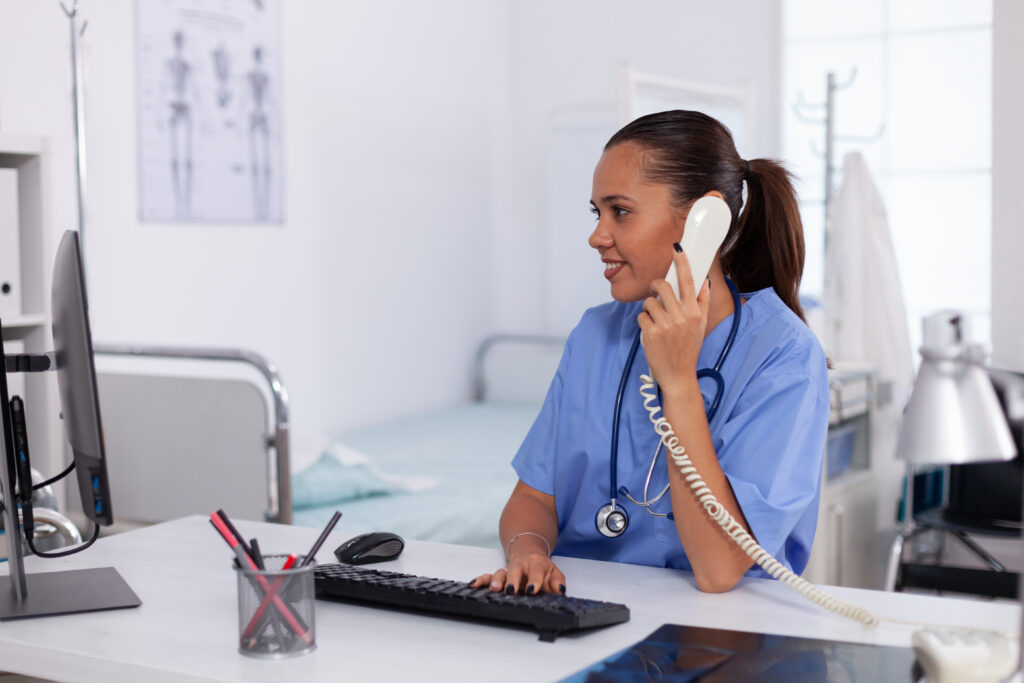 Global team structure model illustrating clinic workflow optimization to relieve front-desk burnout in healthcare practices